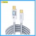 SuperV RT4-30-WH TYPE-C to TYPE-C 30cm PD100W LED 數字顯示 十字編織線材 (RED) SuperV RT4-30-WH TYPE-C to TYPE-C 30cm PD100W LED 數字顯示 十字編織線材 (RED)